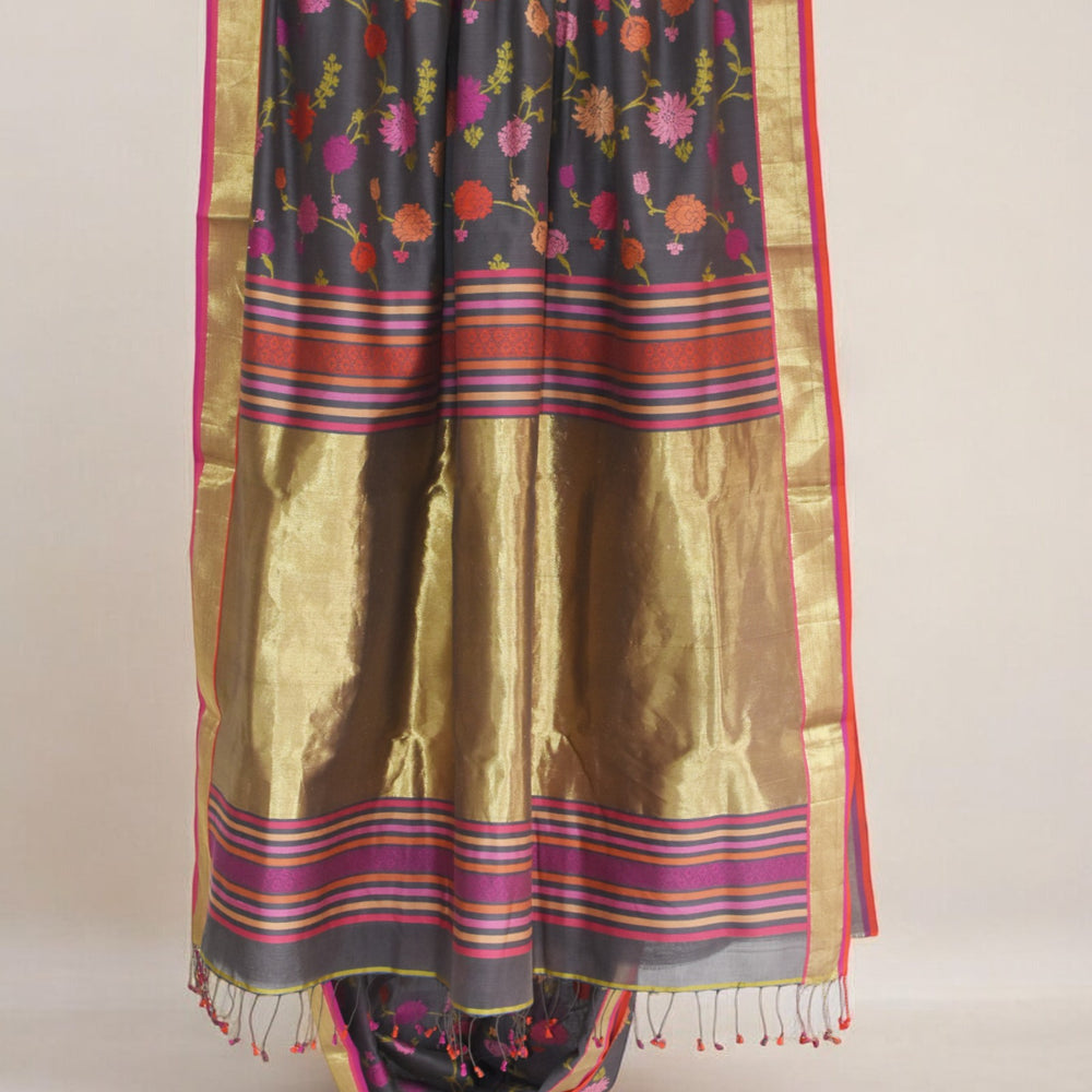 
                      
                        Brown - Gilded Grove Organic Cotton Saree
                      
                    