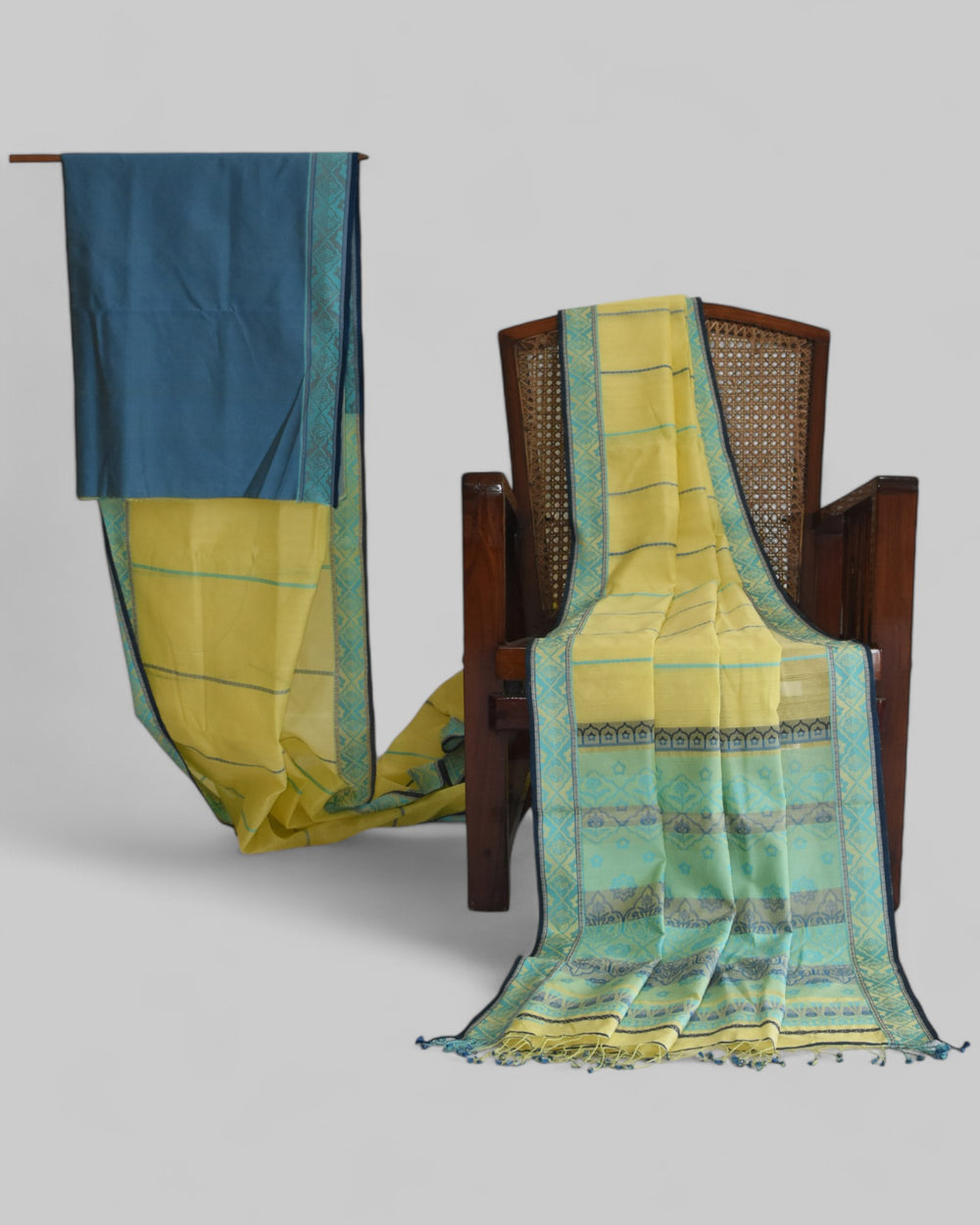 Yellow - Jaipur Quilt Organic Cotton Saree