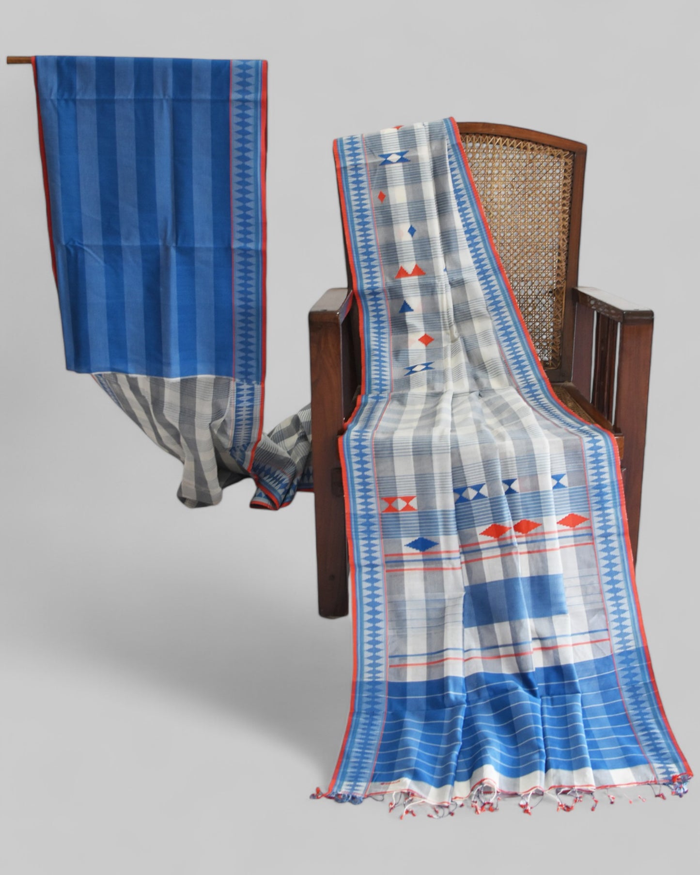 Off-White - Korvai & Buttas  Organic Cotton Saree