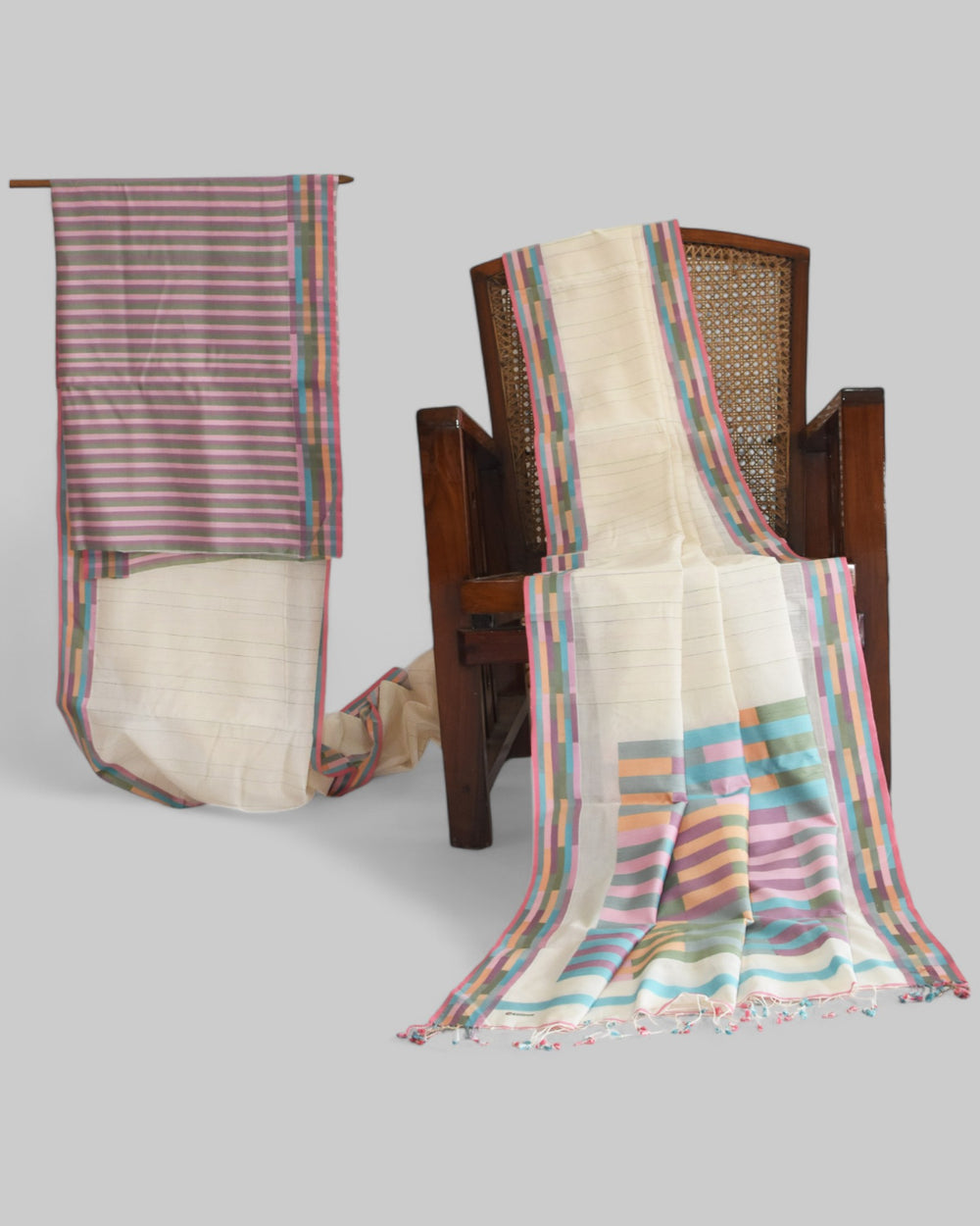 Off-White - Quilt Organic Cotton Saree