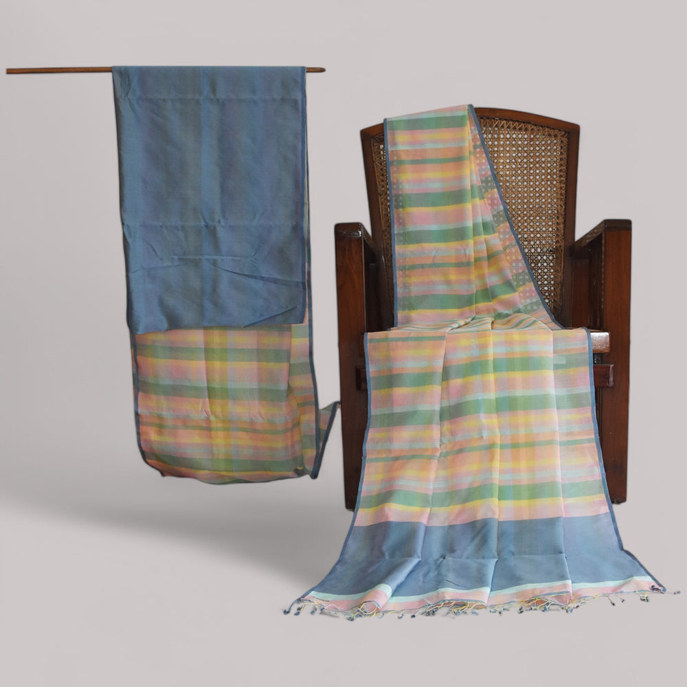 
                      
                        Pastel Checks - Organic Cotton Saree
                      
                    