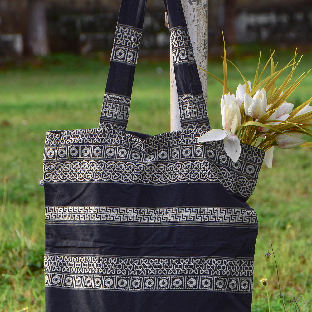 Black & White - Celtic Organic Cotton Tote Bag