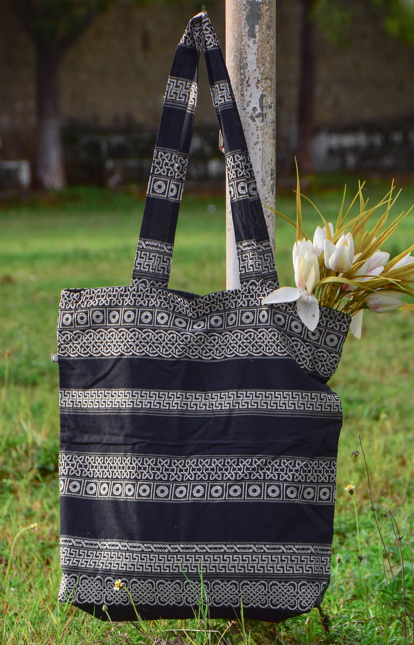 Black & White - Celtic Organic Cotton Tote Bag