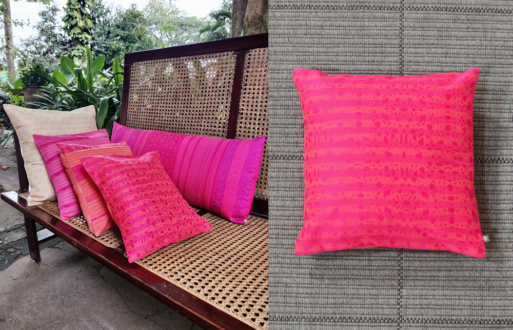 Orange & Pink - Organic Cotton Cushion Cover 6