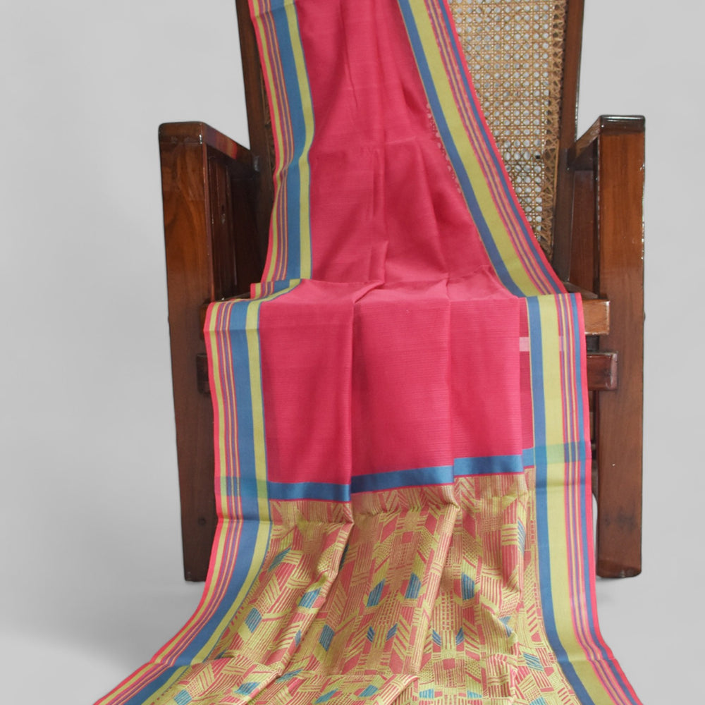 Pink - Athangudi Organic Cotton Saree