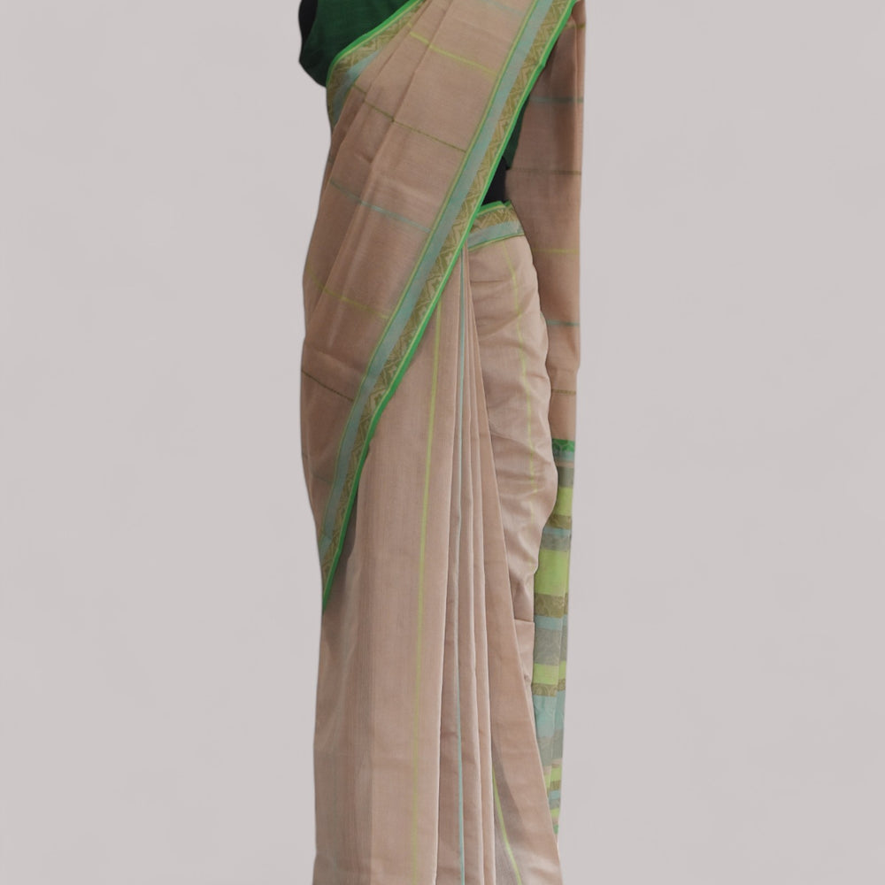 
                      
                        Beige - Jaipur Quilt Organic Cotton Saree
                      
                    