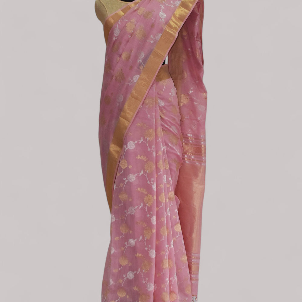 
                      
                        Baby pink - Gilded Grove Organic Cotton Saree
                      
                    