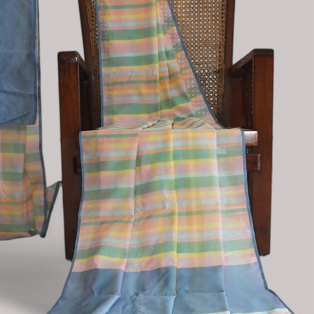 
                      
                        Pastel Checks - Organic Cotton Saree
                      
                    