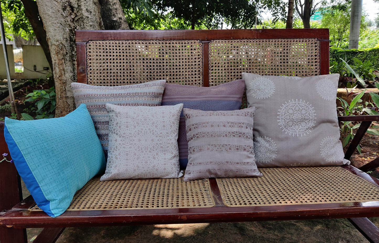 Dark Brown - Shibori Design Organic Cotton Cushion Cover 13