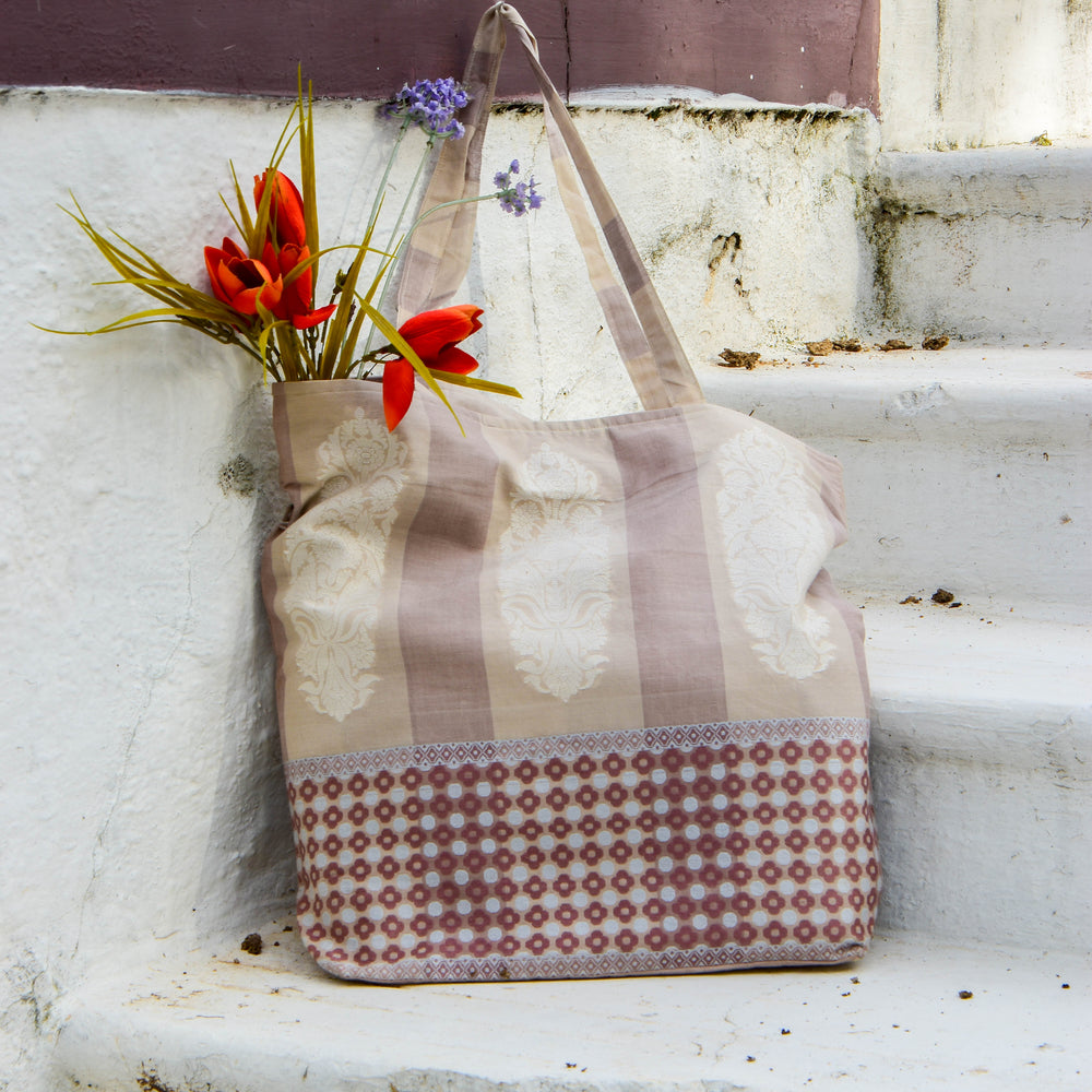 
                      
                        Brown - Floral Organic Cotton Tote Bag
                      
                    