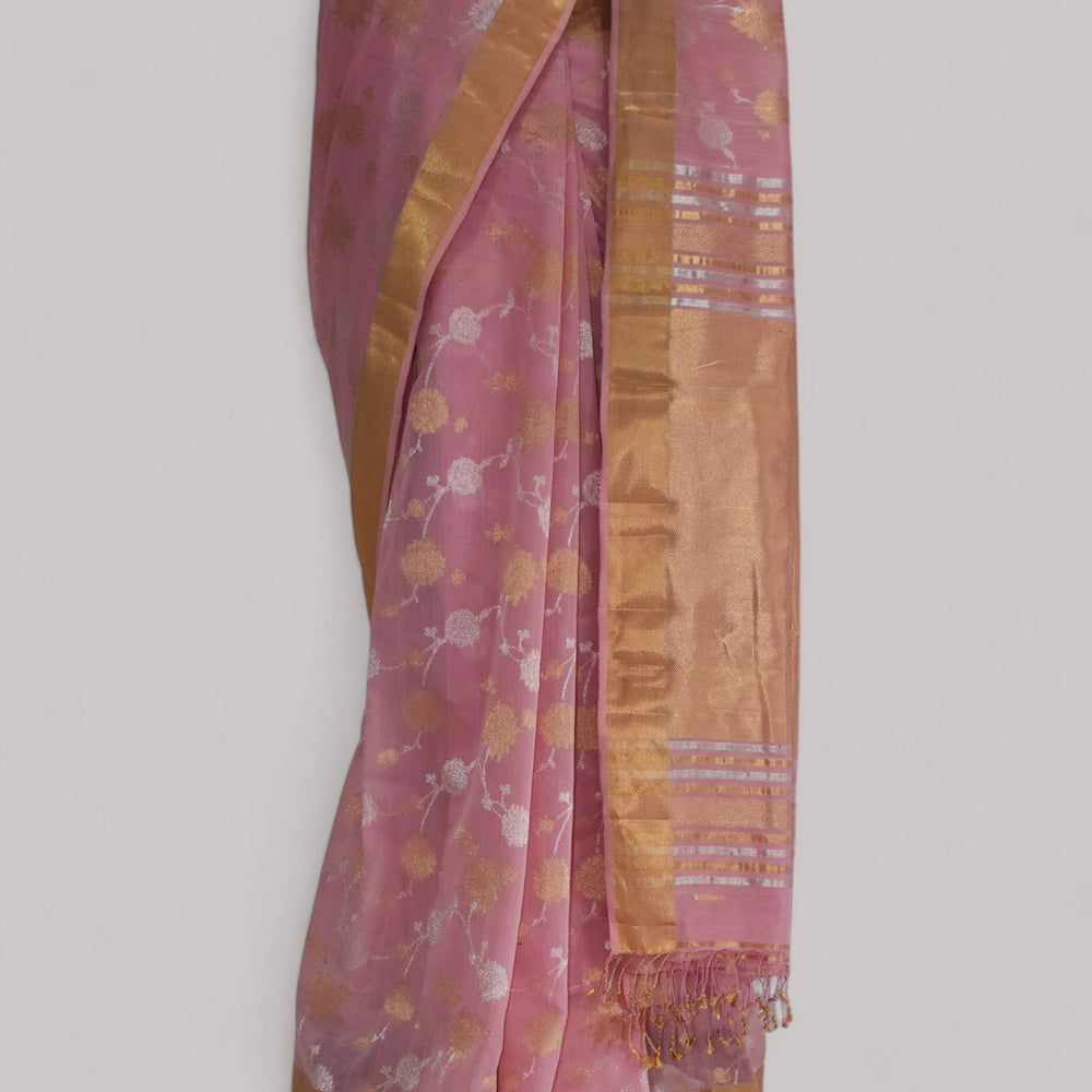 
                      
                        Baby pink - Gilded Grove Organic Cotton Saree
                      
                    