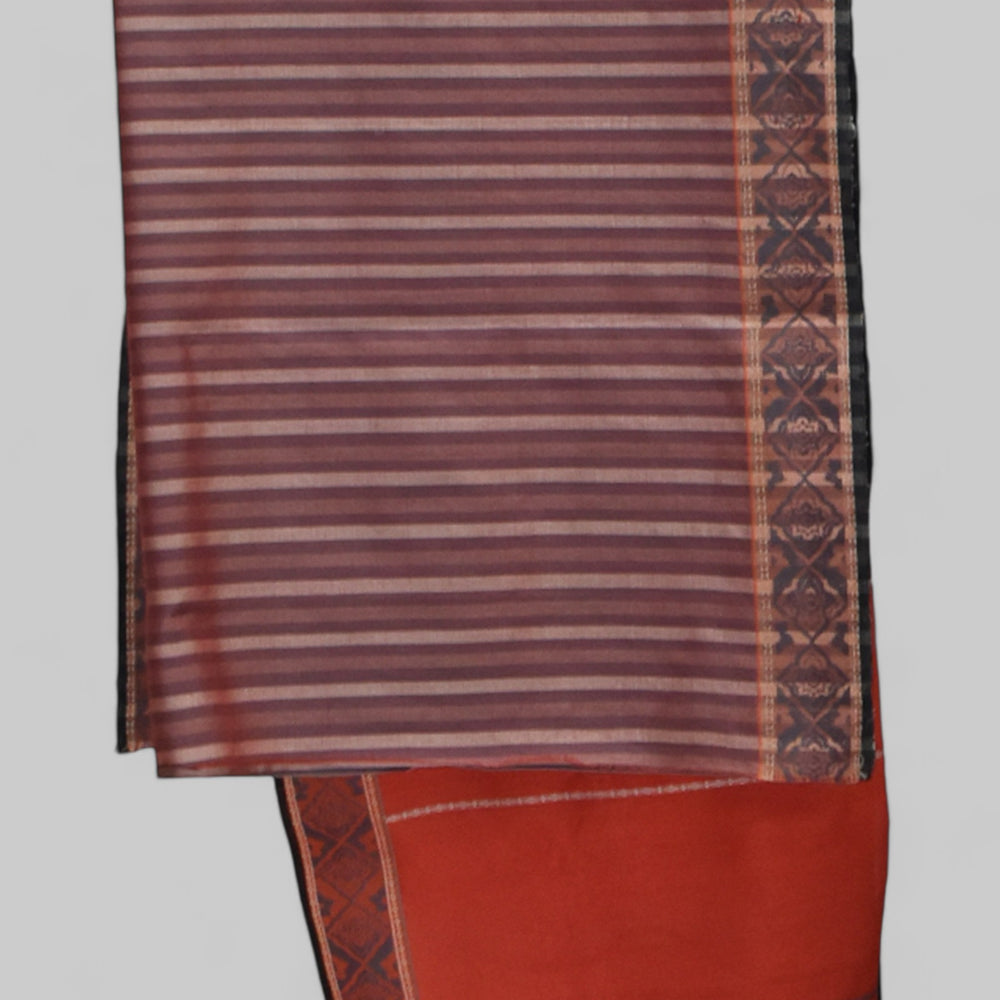 
                      
                        Brick Red - Jaipur Quilt Organic Cotton Saree
                      
                    