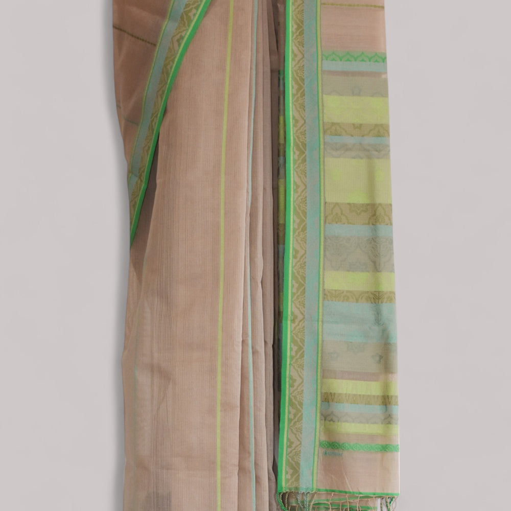 
                      
                        Beige - Jaipur Quilt Organic Cotton Saree
                      
                    