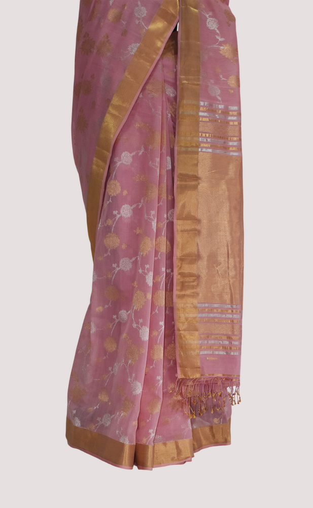 
                      
                        Baby pink - Gilded Grove Organic Cotton Saree
                      
                    