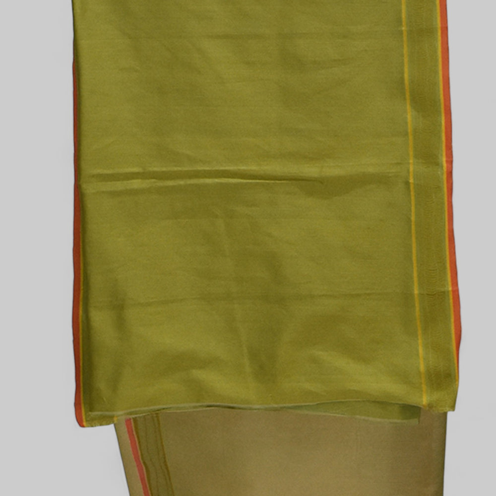 Cream - Cactus Motif Organic Cotton Saree