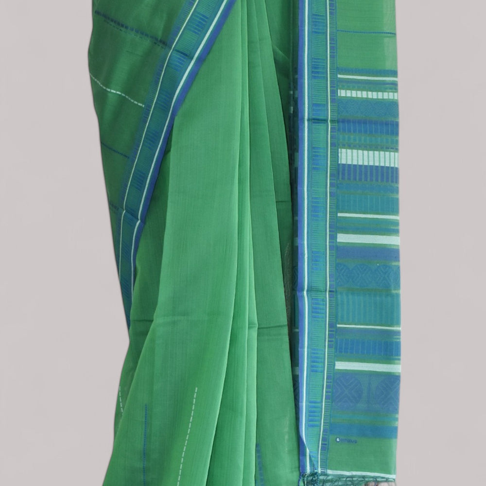 
                      
                        Green - Sticks and Swirls Organic Cotton Saree
                      
                    