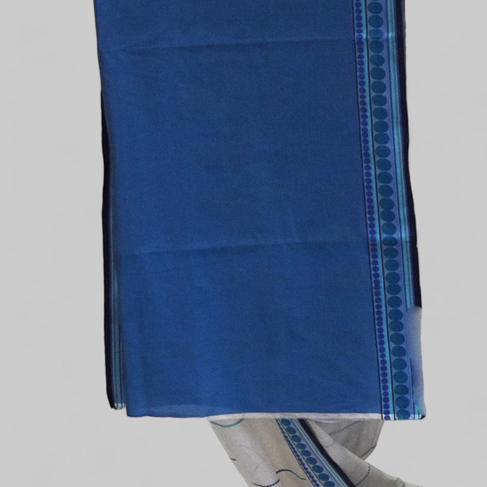 
                      
                        White & Blue - Spherical Grace Organic Cotton Saree
                      
                    