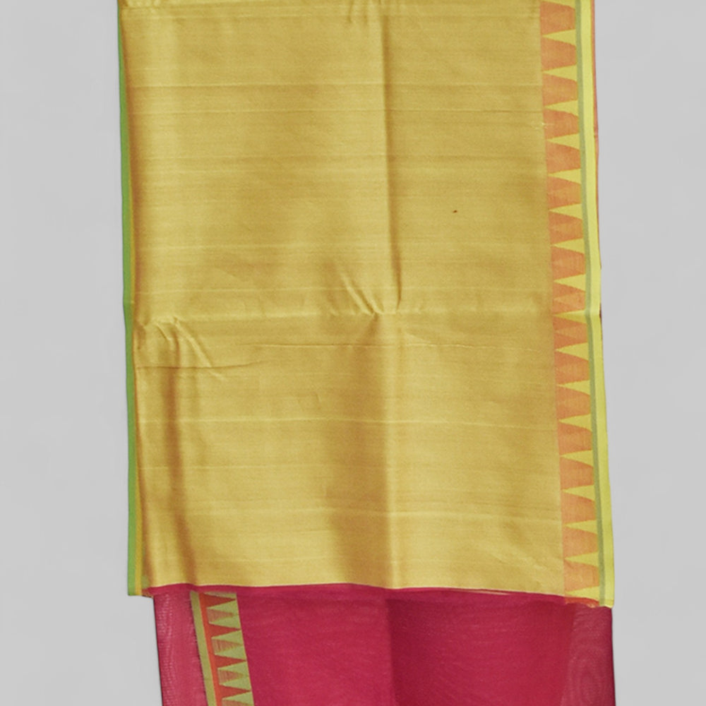 
                      
                        Red - Temple Motif Organic Cotton Saree
                      
                    