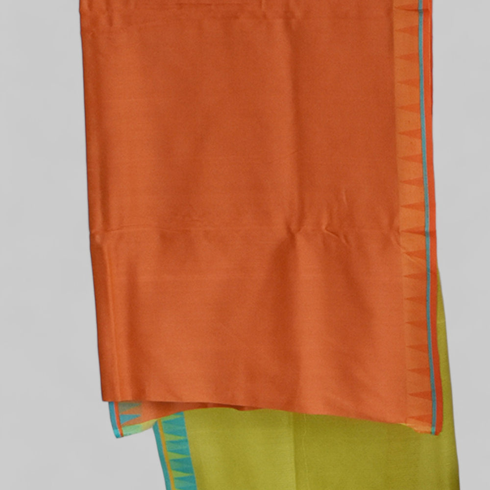 
                      
                        Lime Green - Temple Motif Organic Cotton Saree
                      
                    