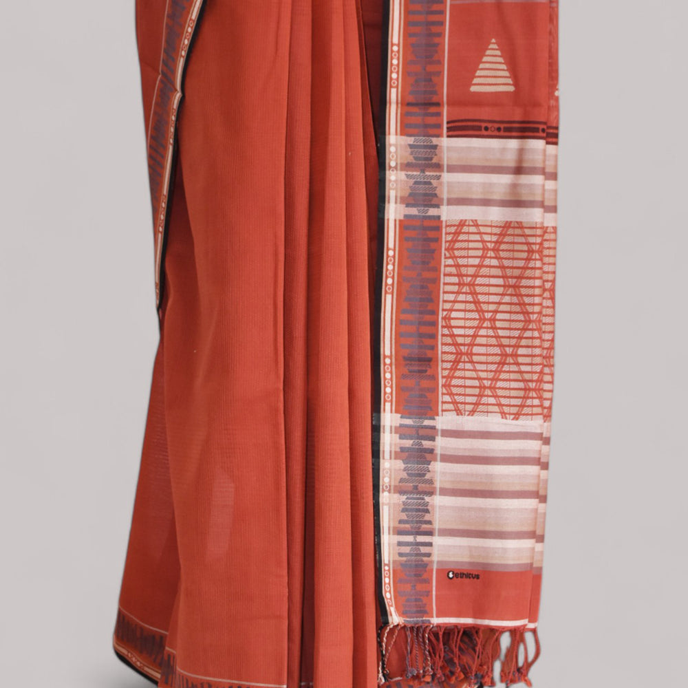 
                      
                        Rust - Interleave Quilt Organic Cotton Saree
                      
                    