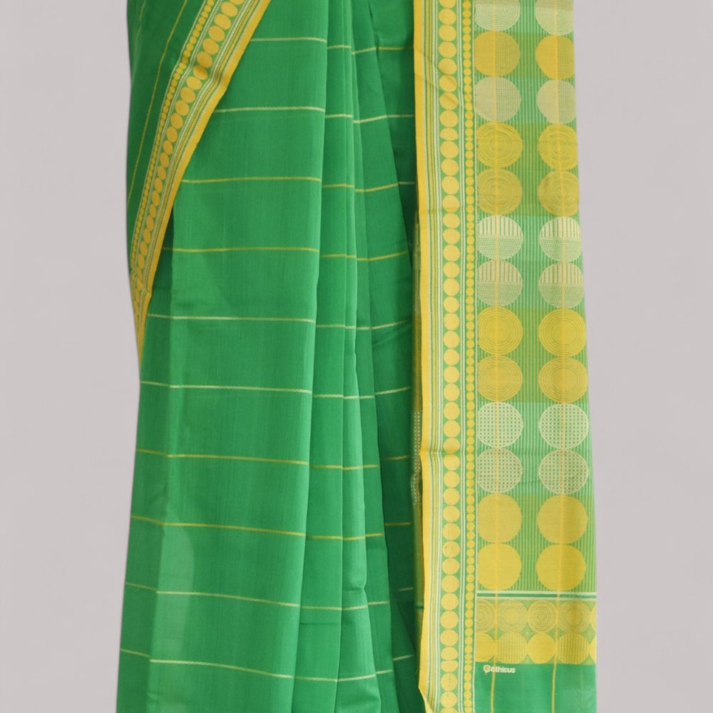 
                      
                        Forest Green - Stacked Spheres Organic Cotton Saree
                      
                    