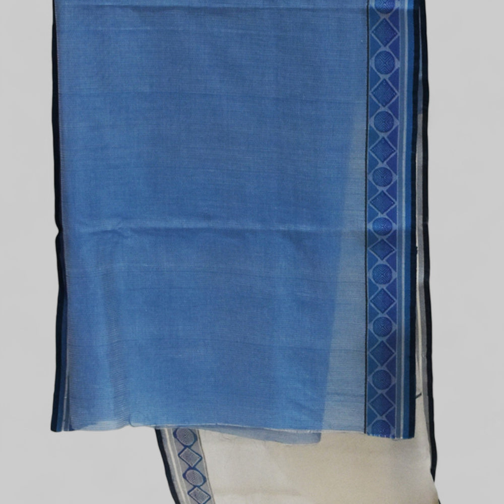 
                      
                        Off-white - Geometric Elegance Organic Cotton Saree
                      
                    