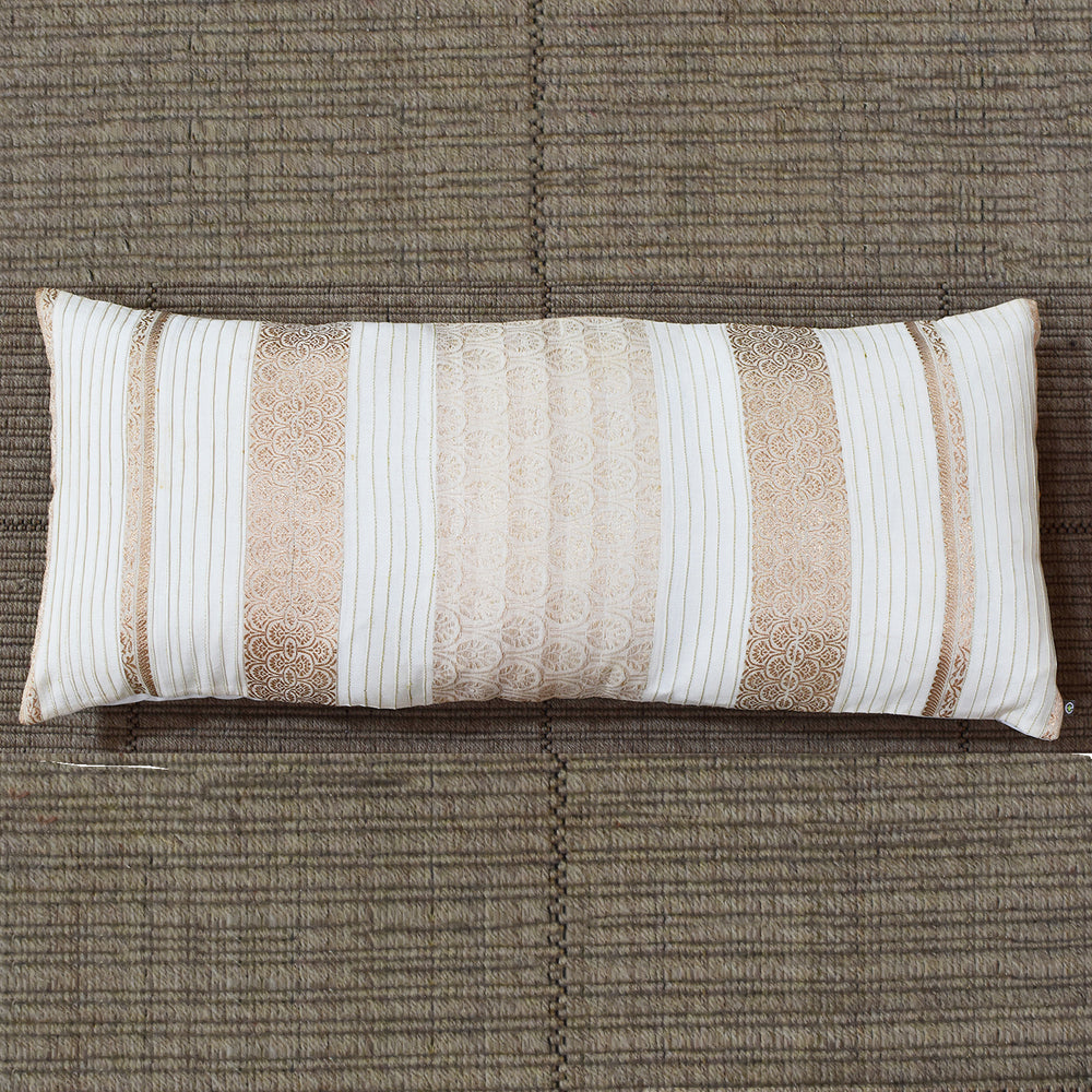 Cream & Gold - Pintucks Organic Cotton Cushion Cover 16