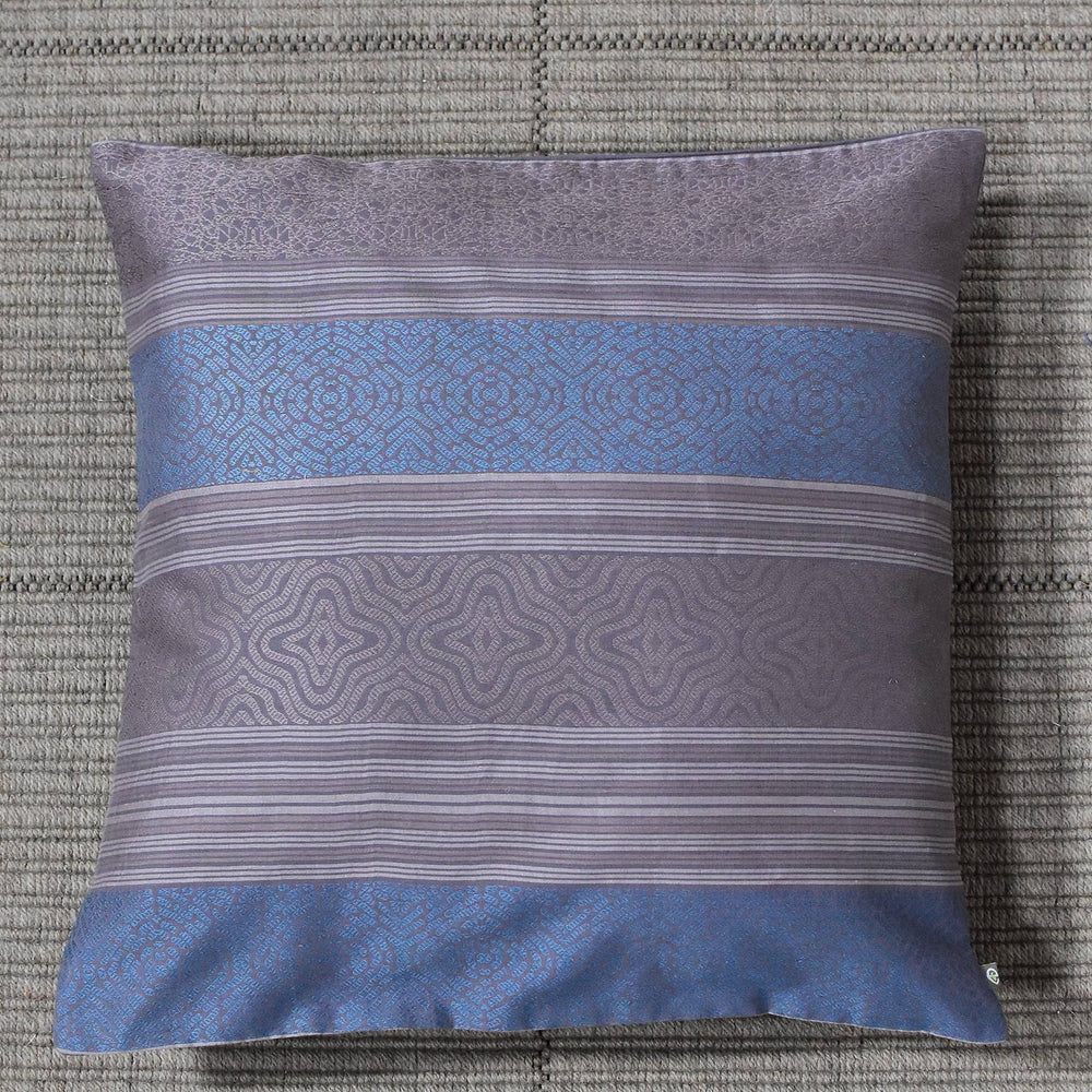 
                      
                        Brown & Blue - Floral Organic Cotton Cushion Cover 11
                      
                    