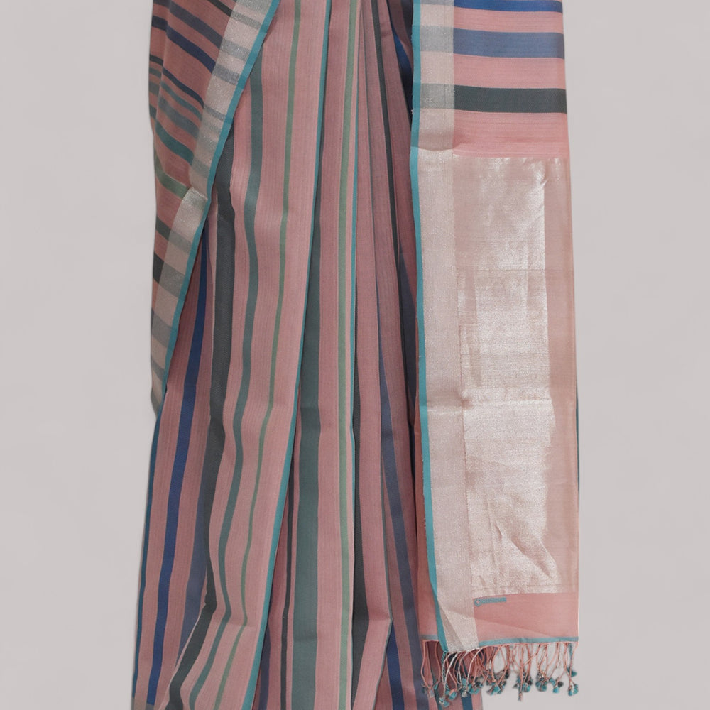 
                      
                        Baby Pink - Striped Quilt Organic Cotton Saree
                      
                    