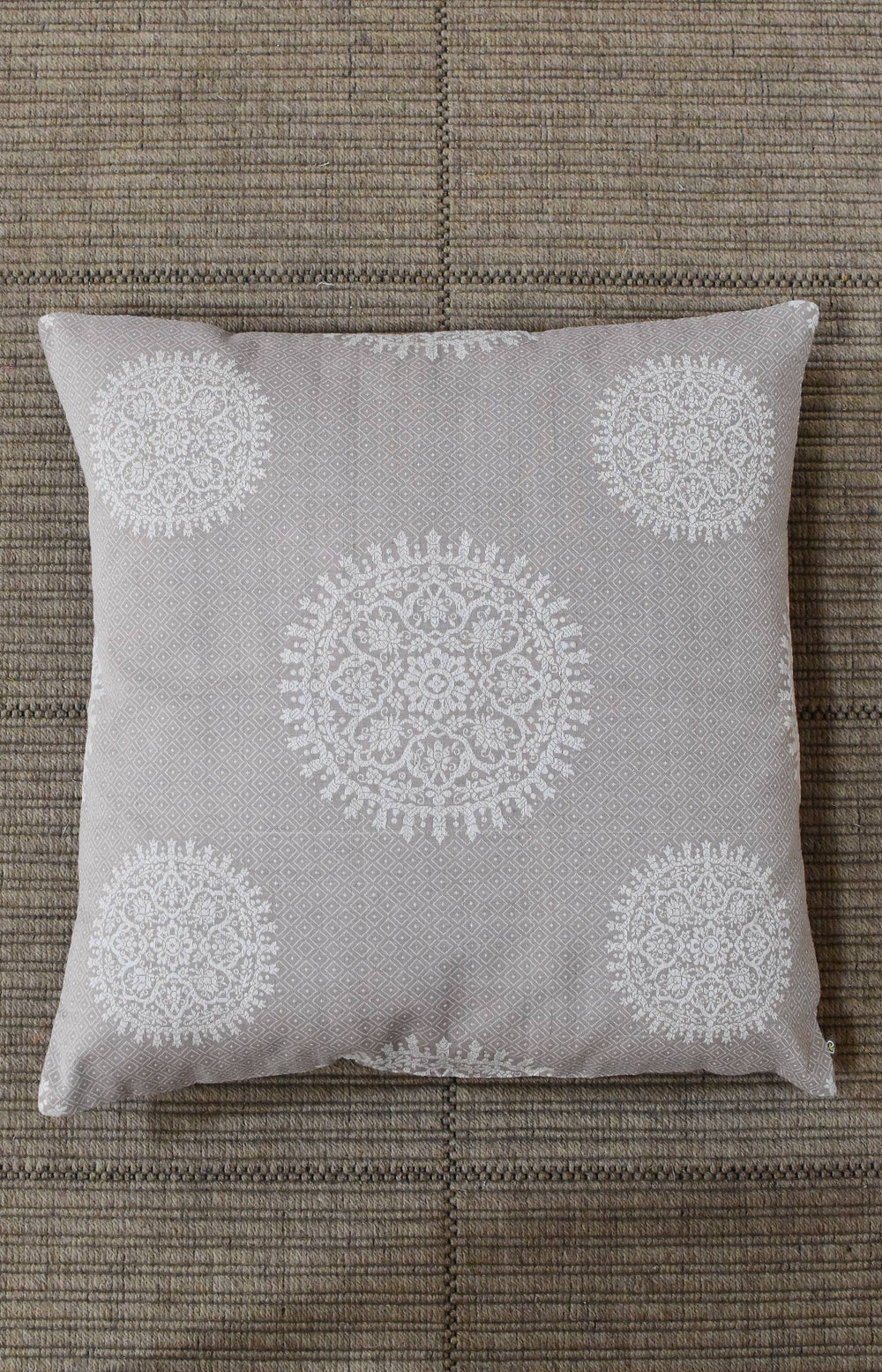 Brown - Shibori Design Organic Cotton Cushion Cover 12