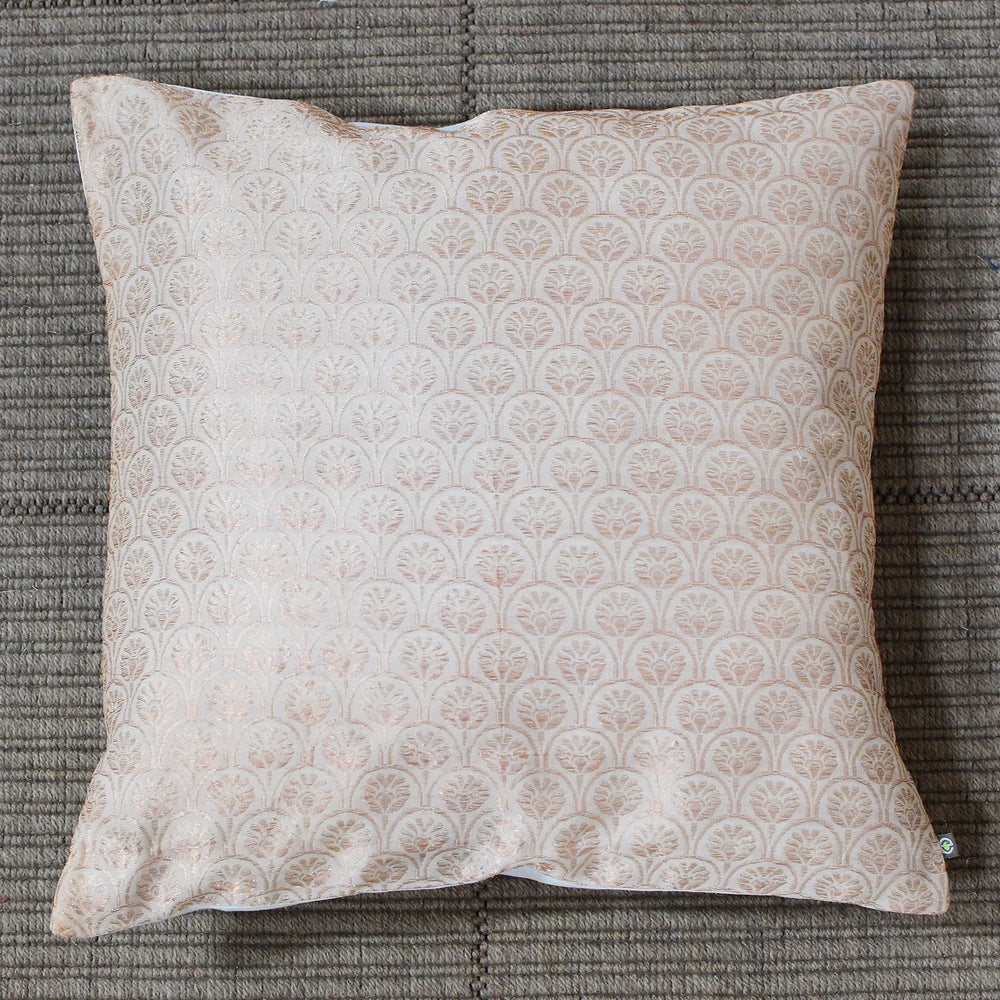 Cream & Gold - Arch Design Organic Cotton Cushion Cover 8