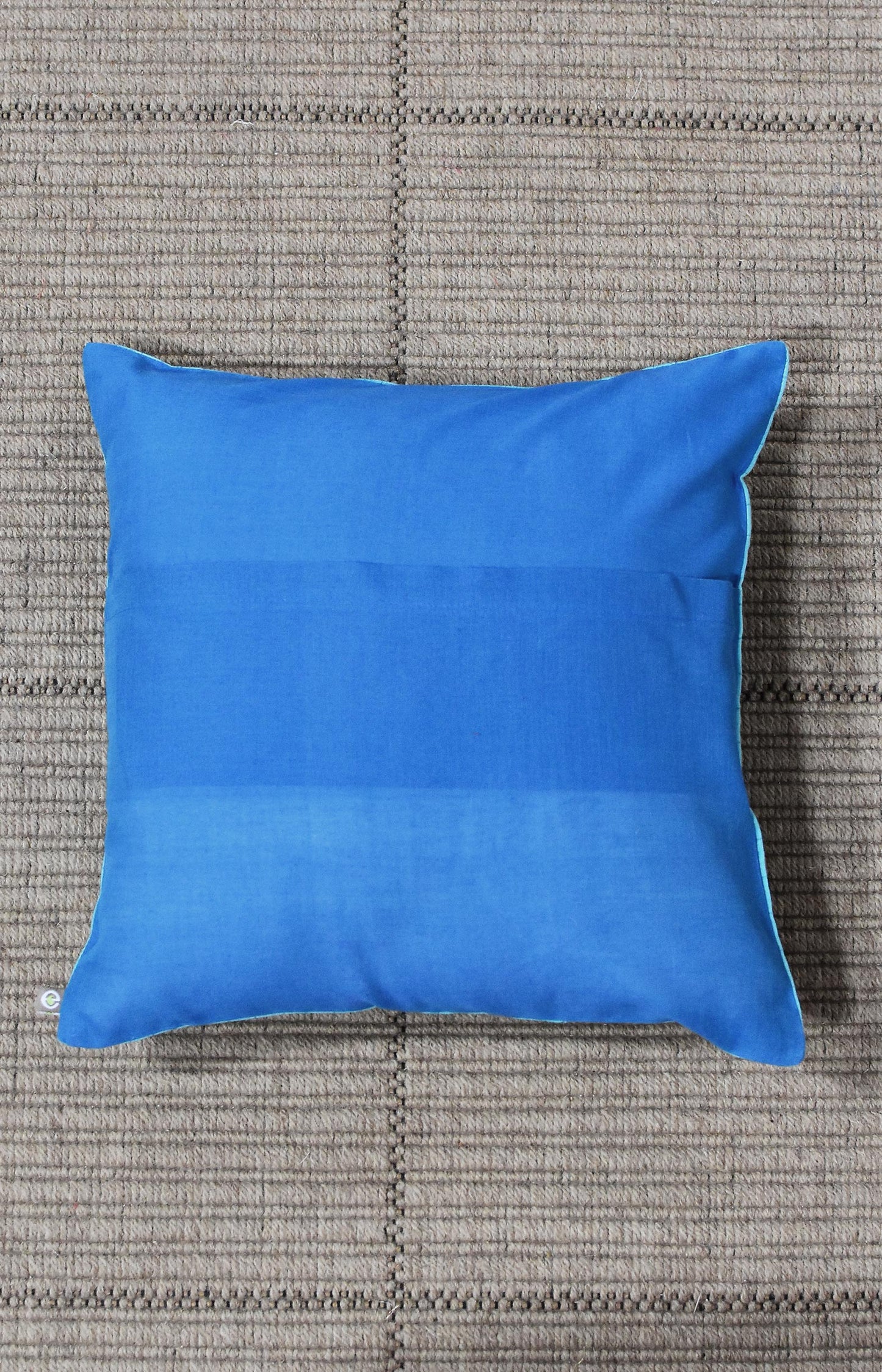 Blue - Checks with Pintucks Organic Cotton Cushion Cover 7