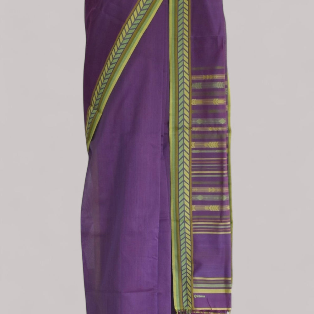 
                      
                        Purple - Arrowed Opulence Organic Cotton Saree
                      
                    