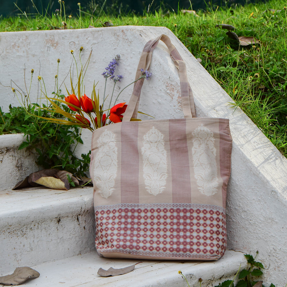 
                      
                        Brown - Floral Organic Cotton Tote Bag
                      
                    