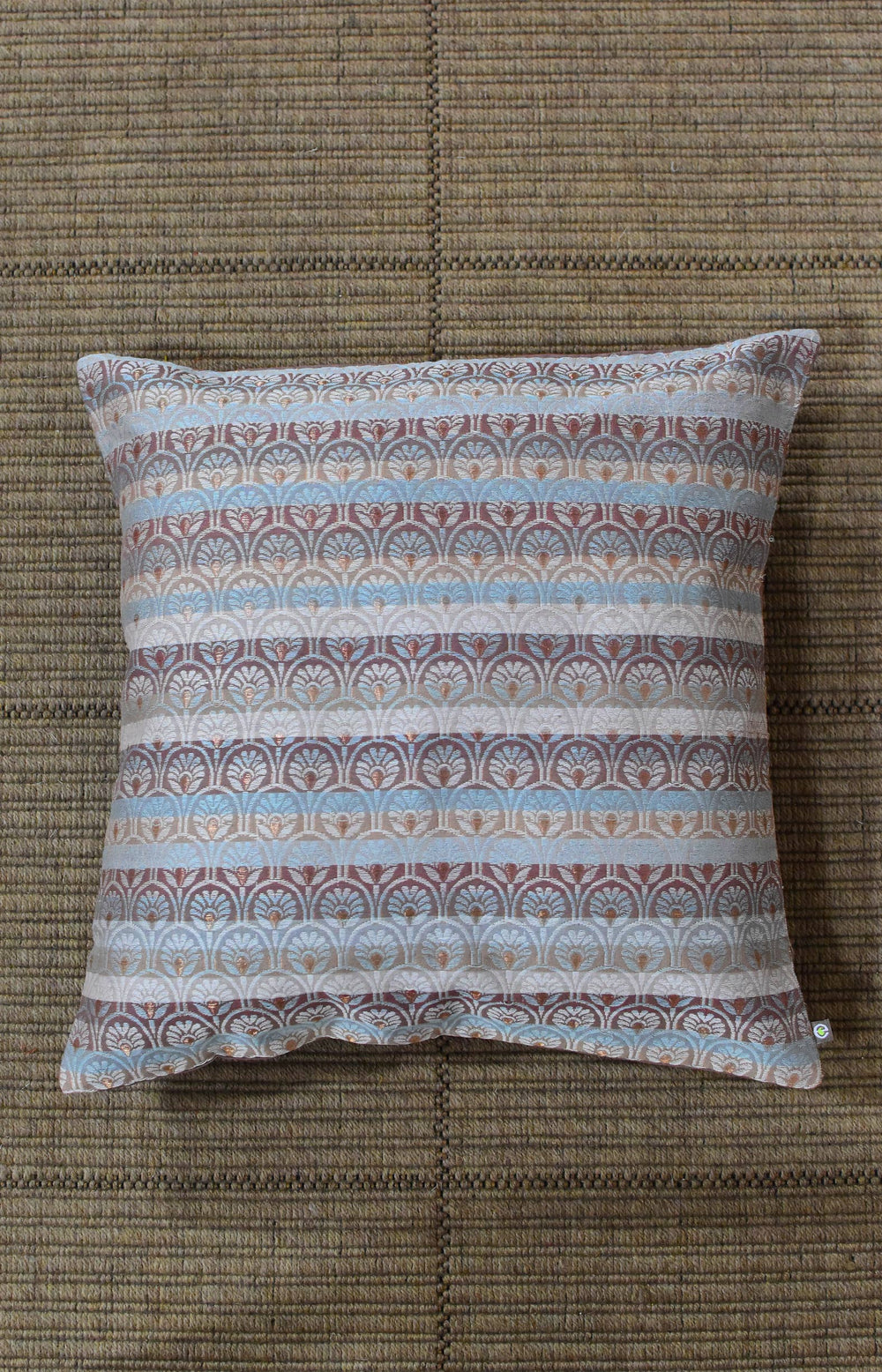 Brown - Arch Design Organic Cotton Cushion Cover 9