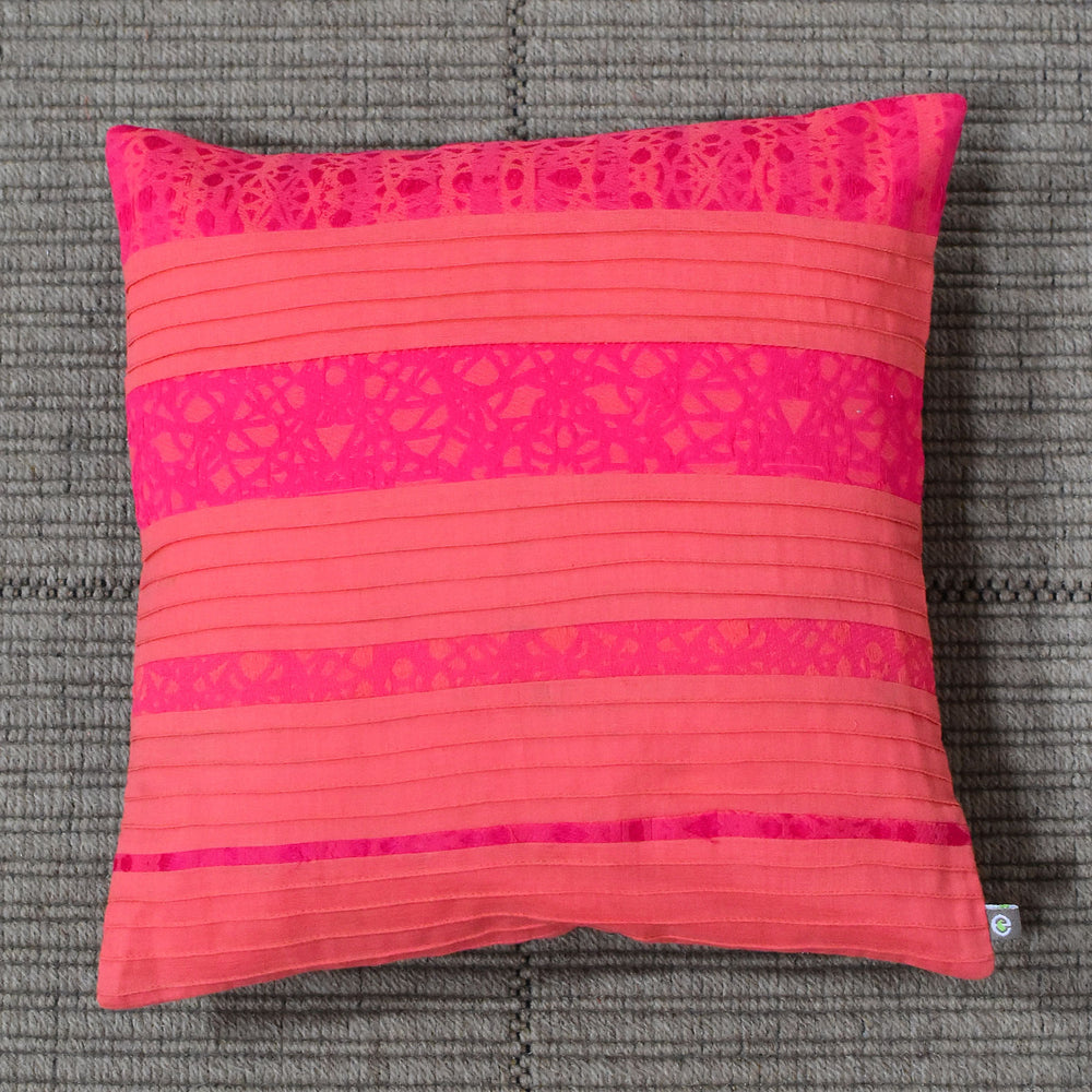 
                      
                        Orange - Criss Cross with Pintucks Organic Cotton Cushion Cover 4
                      
                    