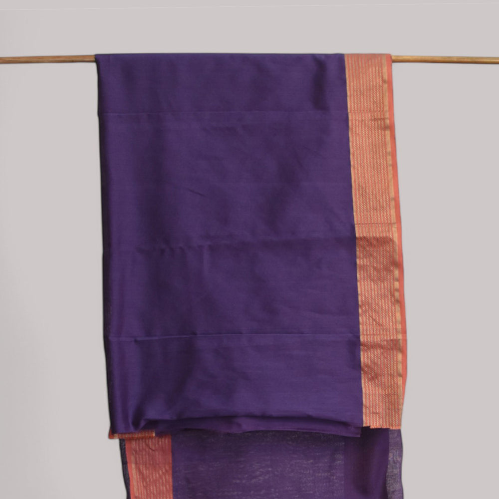 
                      
                        Dark Purple - Lotus butta Organic Cotton Saree
                      
                    