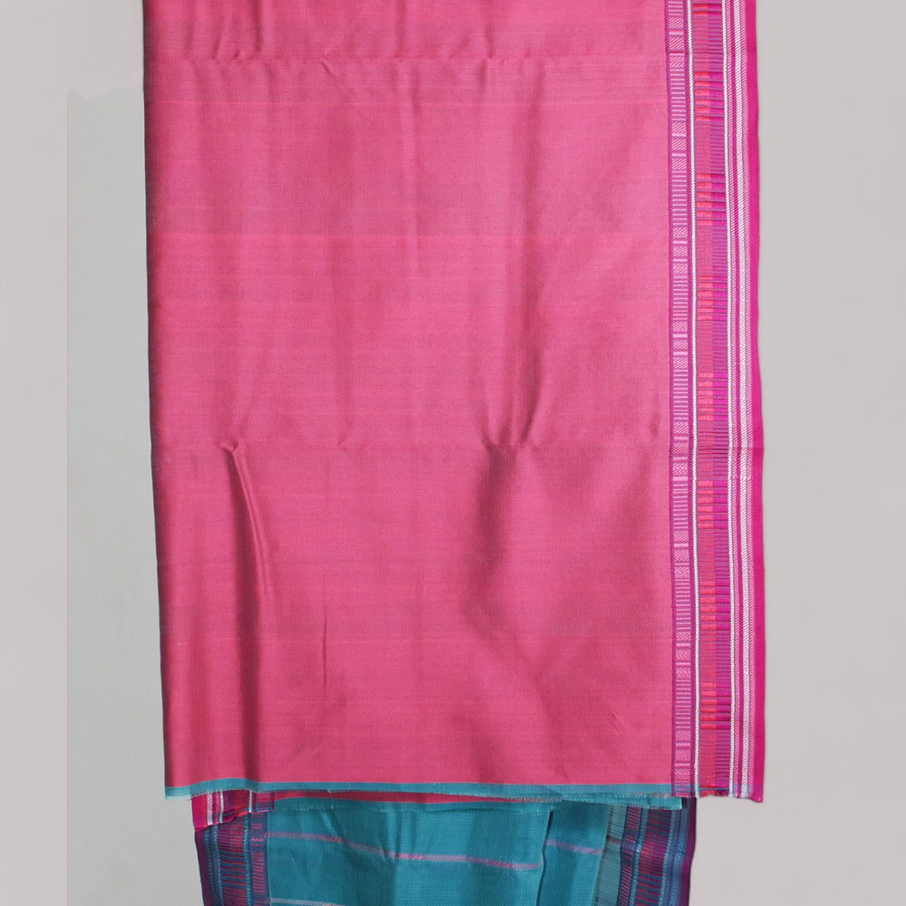 
                      
                        Cyan Blue - Zig Zag Motif Organic Cotton Saree
                      
                    