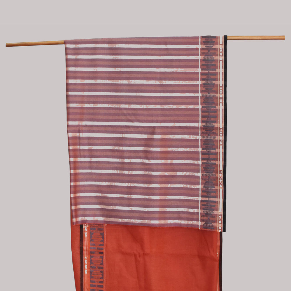 
                      
                        Rust - Interleave Quilt Organic Cotton Saree
                      
                    