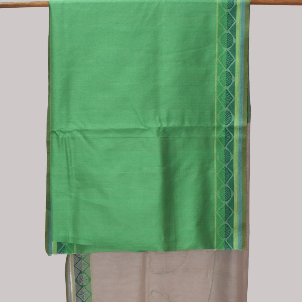 
                      
                        Beige - Geometric Elegance Organic Cotton Saree
                      
                    