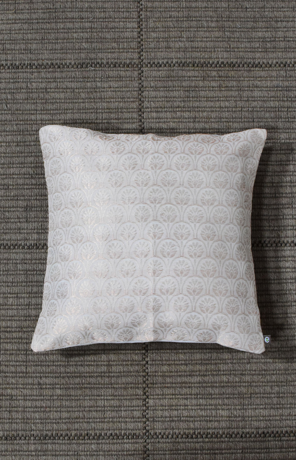 Cream & Gold - Arch Design Organic Cotton Cushion Cover 3