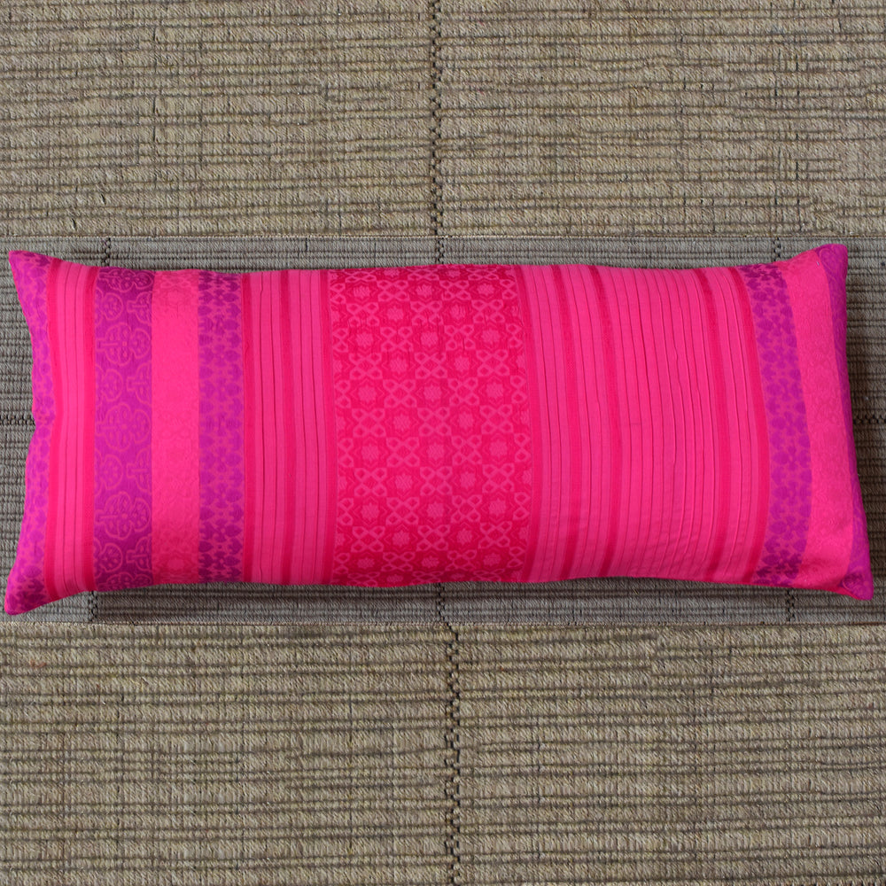 Pink - Pintucks Organic Cotton Cushion Cover 15