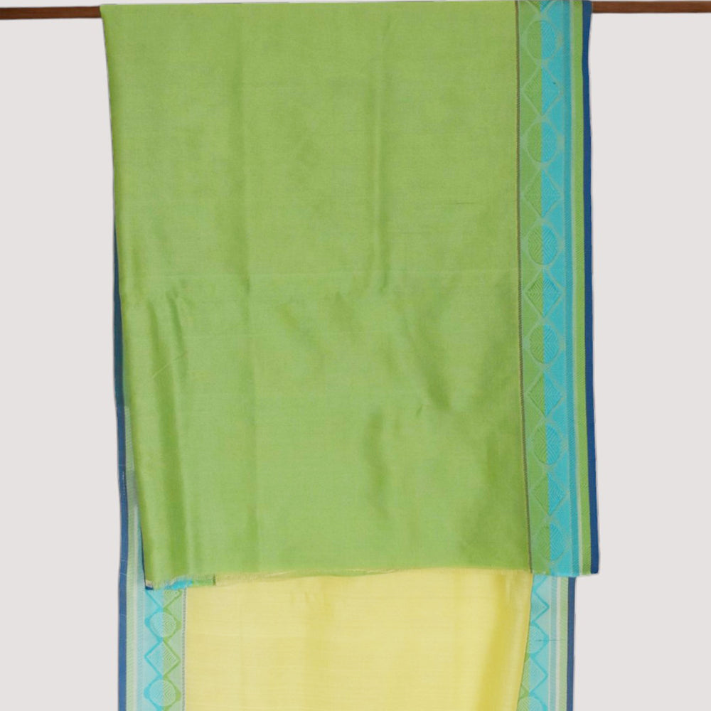 
                      
                        Yellow - Geometric Elegance Organic Cotton Saree
                      
                    