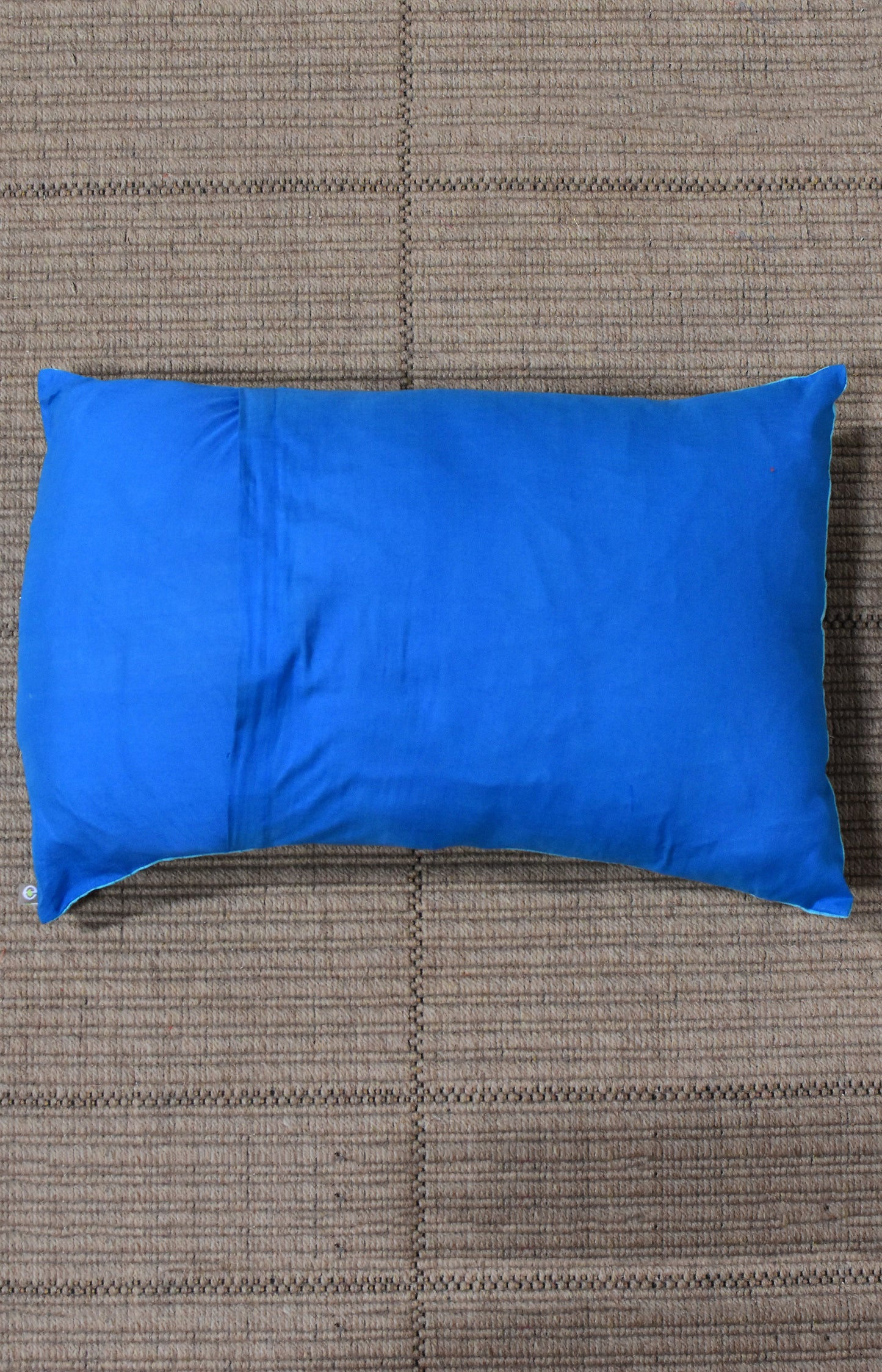 Blue - Checks with Pintucks Organic Cotton Cushion Cover 14