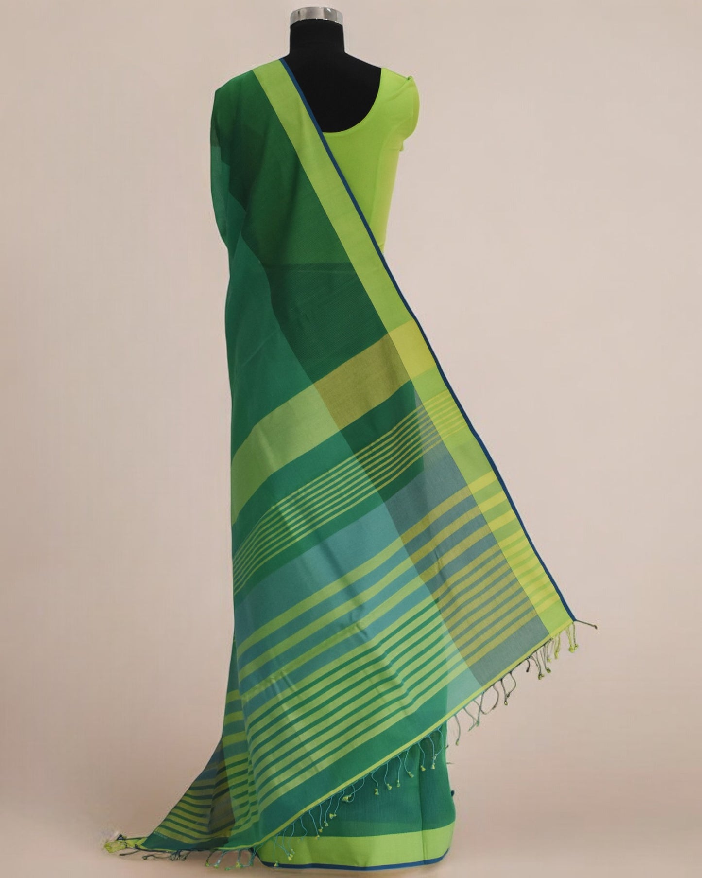 Green - Classic Organic Cotton Saree