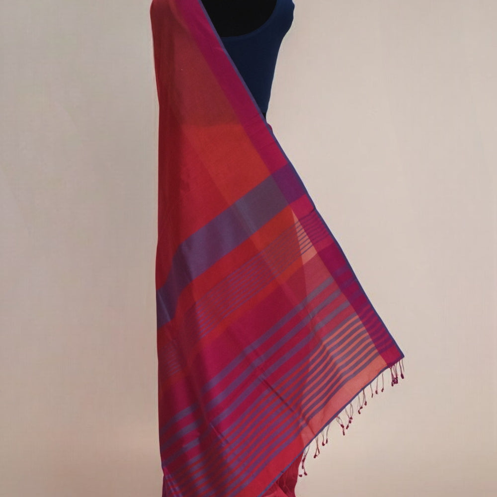 Pink - Organic Cotton Saree