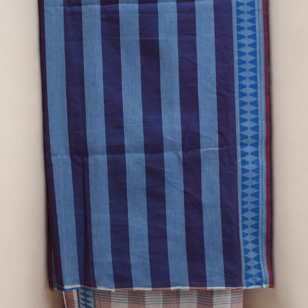 
                      
                        Brown & Blue - Korvai & Buttas Organic Cotton Saree
                      
                    