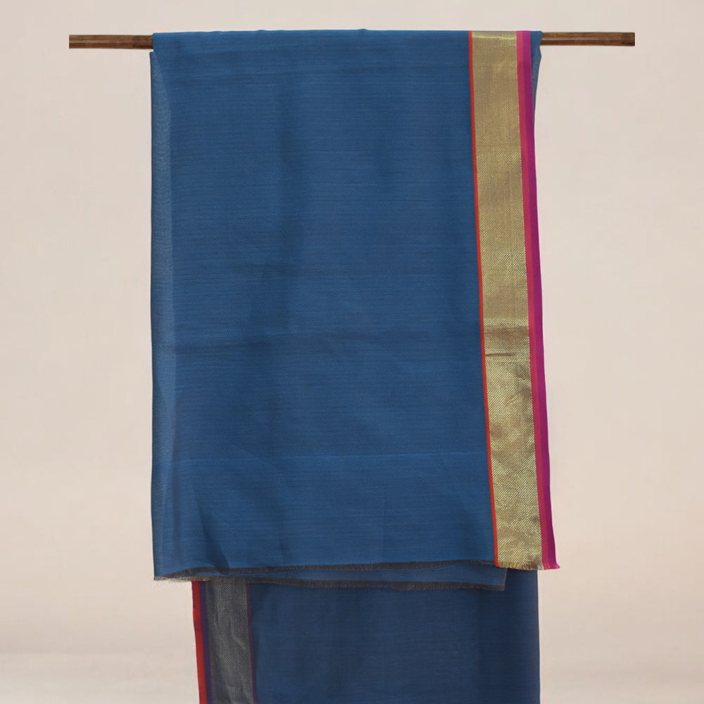 
                      
                        Blue - Gilded Grove Organic Cotton Saree
                      
                    