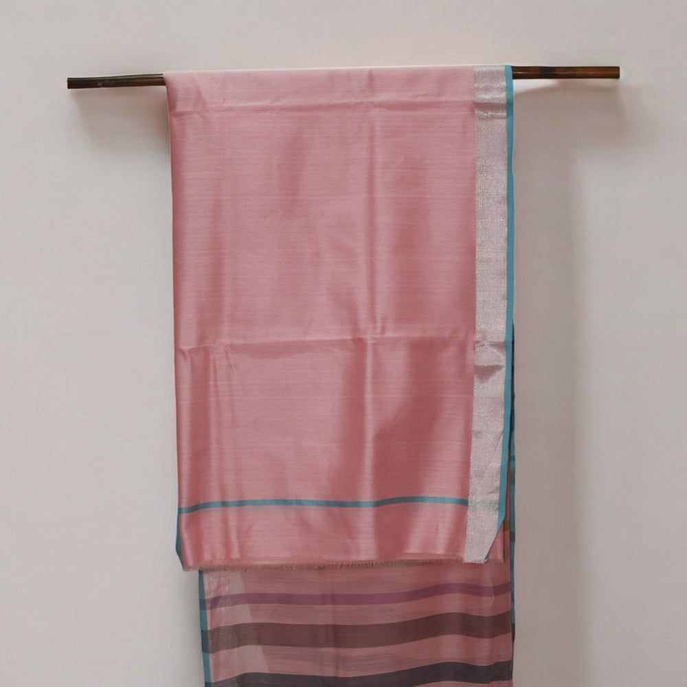 
                      
                        Baby Pink - Striped Quilt Organic Cotton Saree
                      
                    