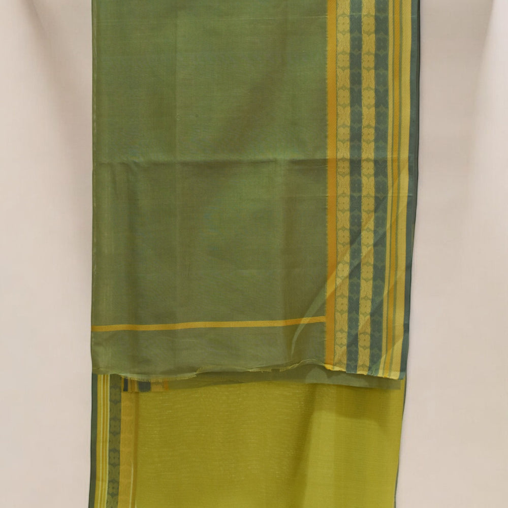 
                      
                        Olive Green - Floral Organic Cotton Saree
                      
                    